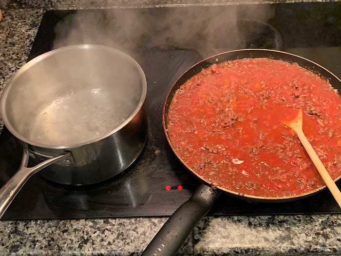 I gave everything a good stir, then brought my sauce to a boil.