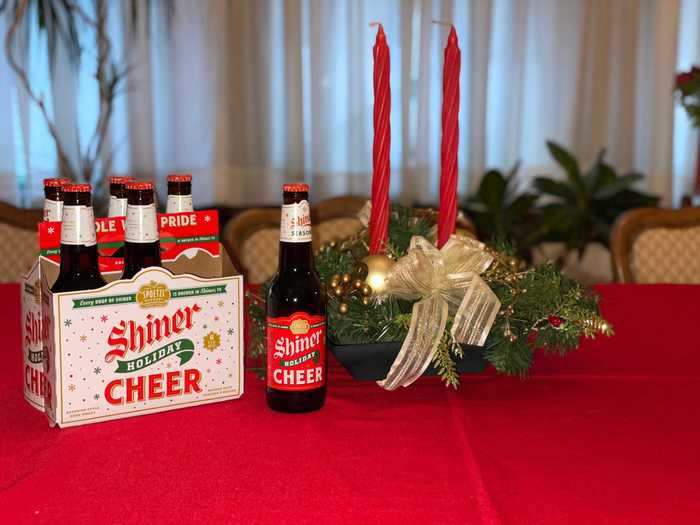 The Shiner Holiday Cheer from Spoetzl Brewery was the cheapest beer I bought.