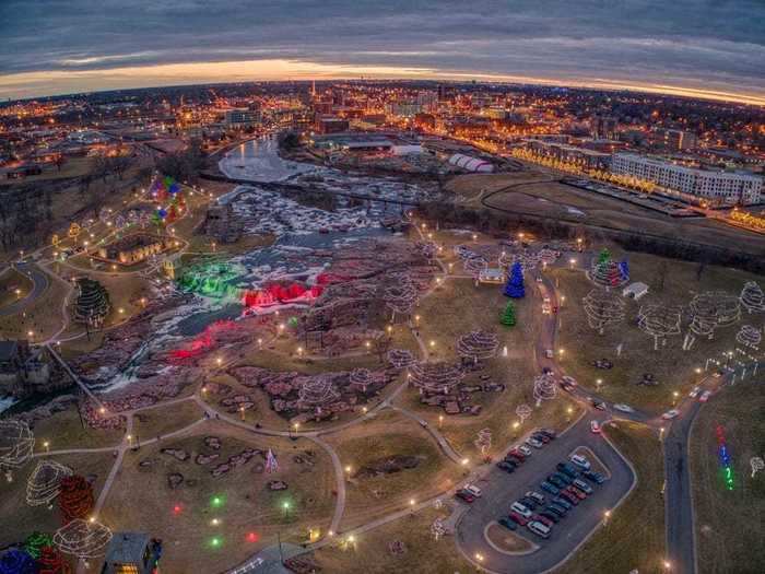 In Sioux Falls, South Dakota, a section of the city is transformed into a Christmas paradise during the holiday season.