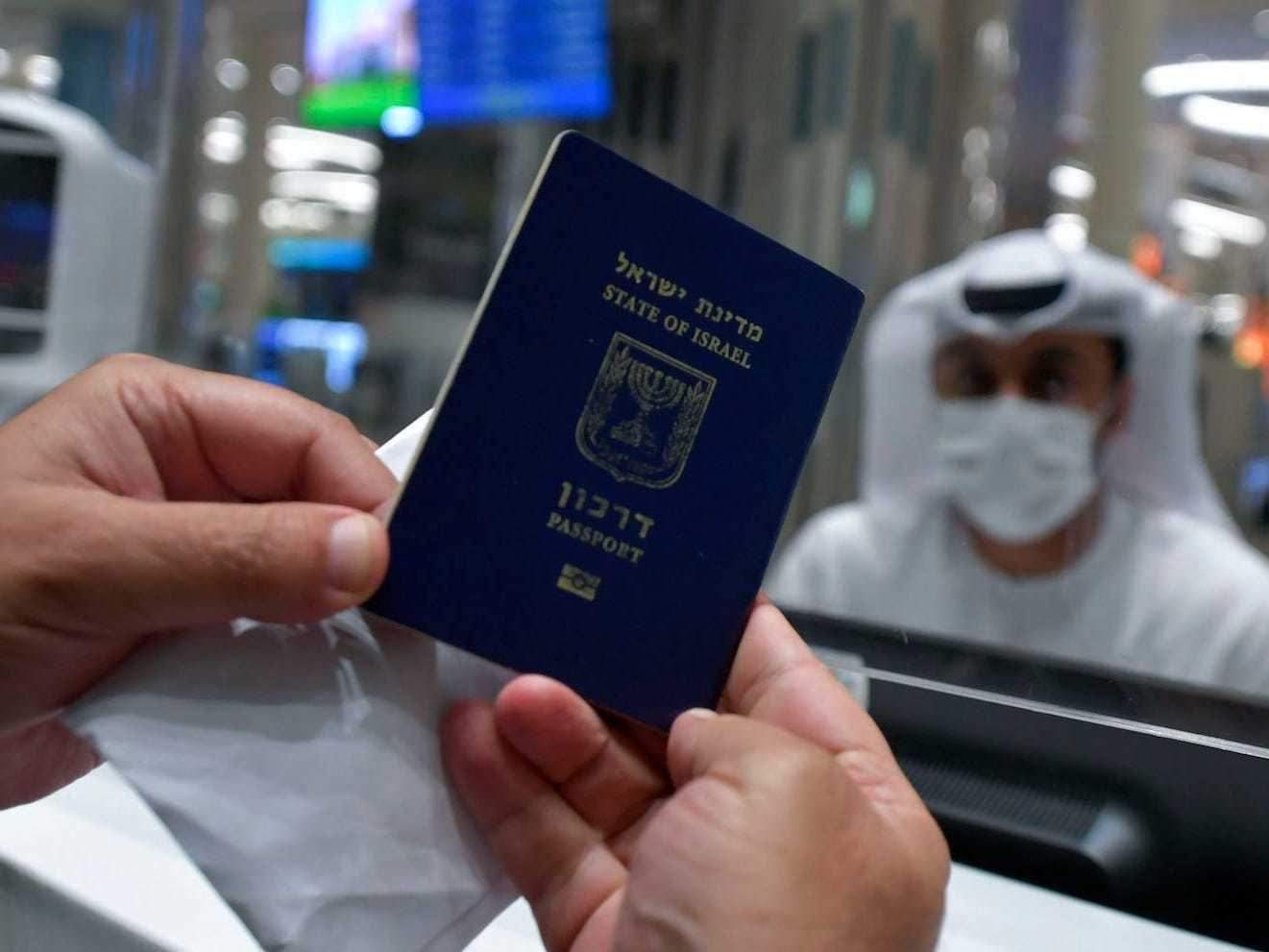 Israeli man presents passport