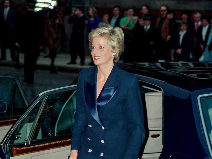 Diana made history when she attended a concert in 1990 wearing a striking double-breasted suit.