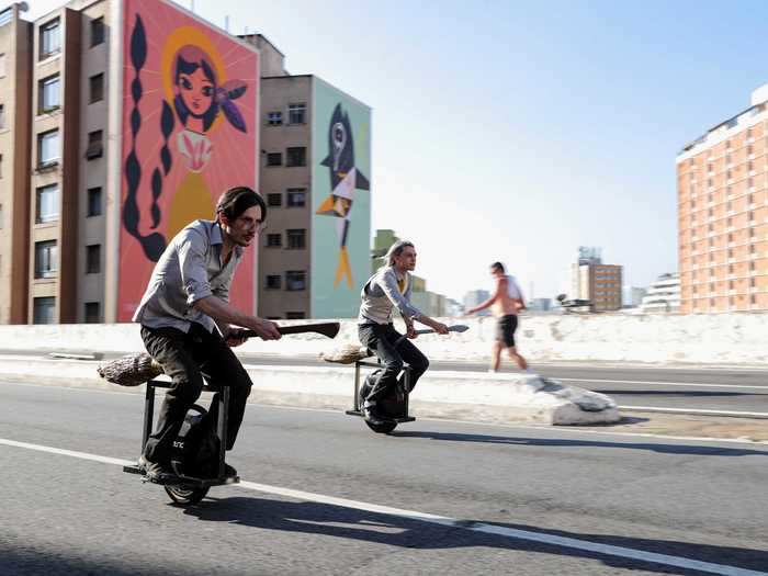 This duo in Brazil invented electric monowheels with brooms attached inspired by "Harry Potter."