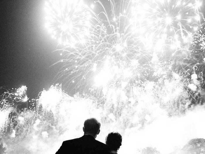 2018: Prince Harry and Meghan Markle shared this elegant black-and-white photo on their Christmas card.