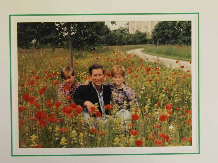 1994: A card shows Prince Charles, who separated from Diana in 1992, with their two sons.