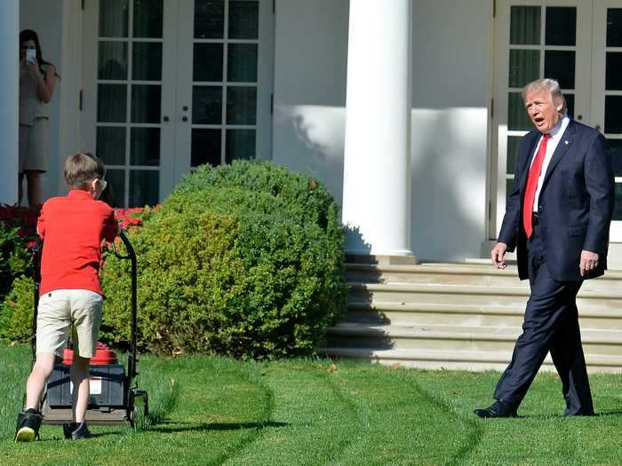 The kid who mowed the White House lawn