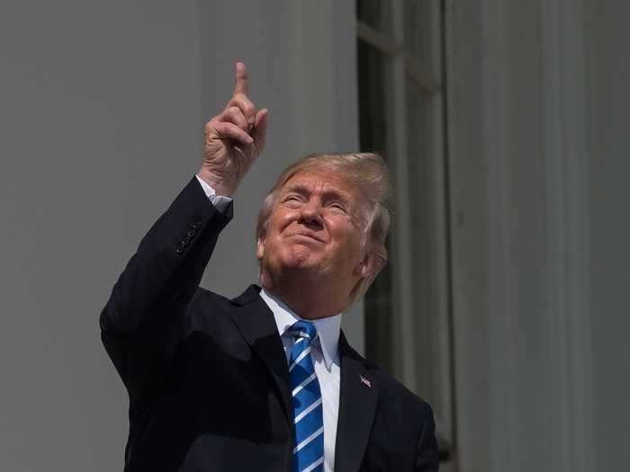 Looking at the sky during a solar eclipse