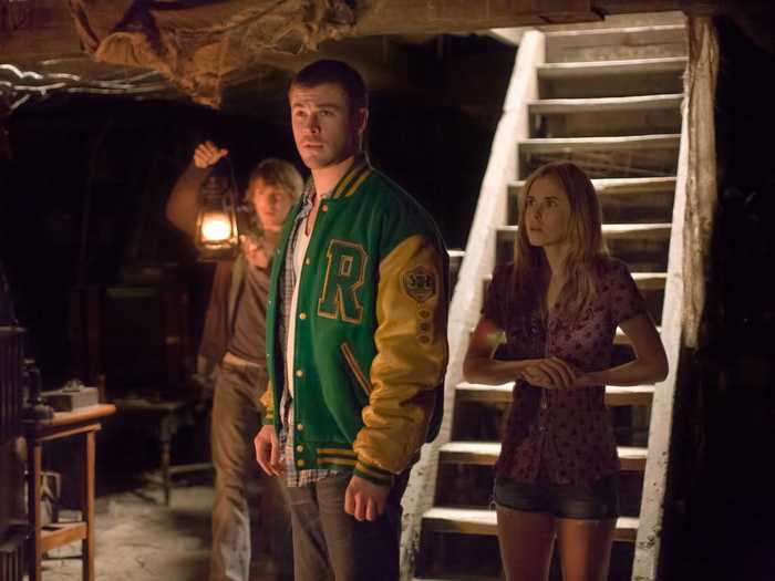 A college trip turns nightmarish in "The Cabin in the Woods" (2012).