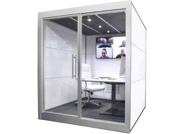 For example, the company updated its Meet 4 and Meet 6 office pods, which were originally created to facilitate collaboration, and turned them into pods for individual use: the Work and the Work+.