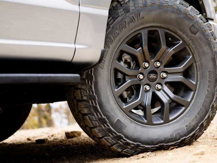 It rides on beefy, all-terrain tires - 33-inch General Grabbers, to be exact - that provide more ground clearance and a wider stance than the standard model.