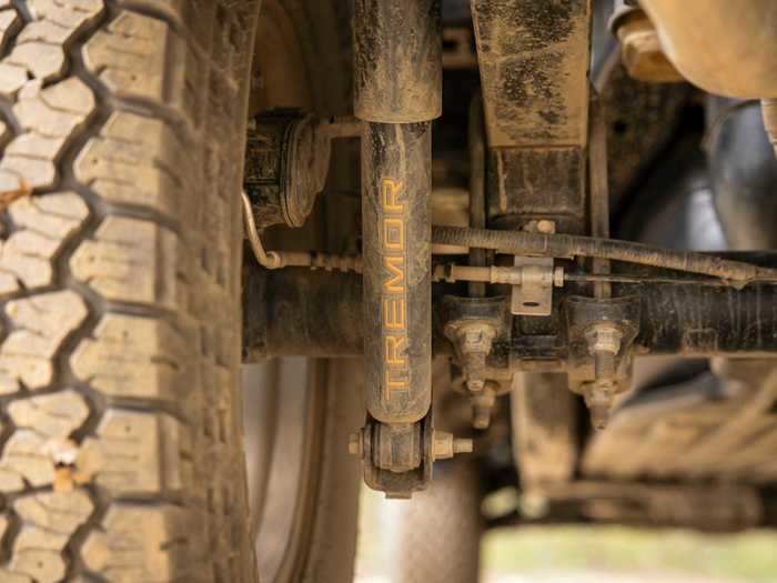 The truck also has an upgraded suspension setup - consisting of retuned springs and Tremor-specific shocks - that offers up extra travel in both front and rear.