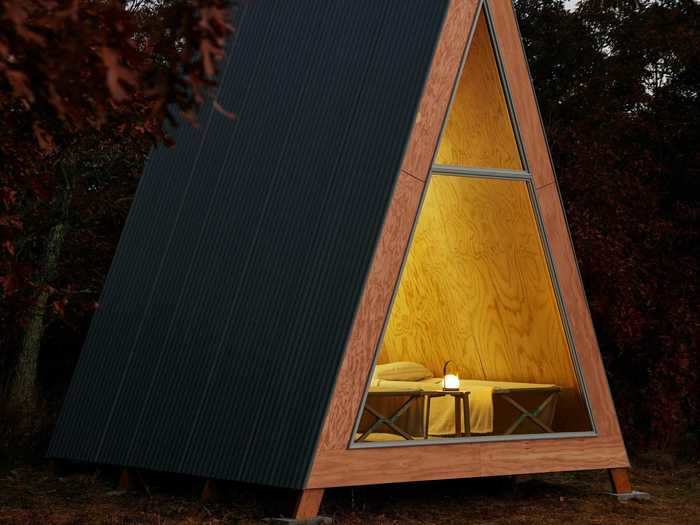 The 115-square foot cabin is 12 feet tall with 11-foot ceilings ...