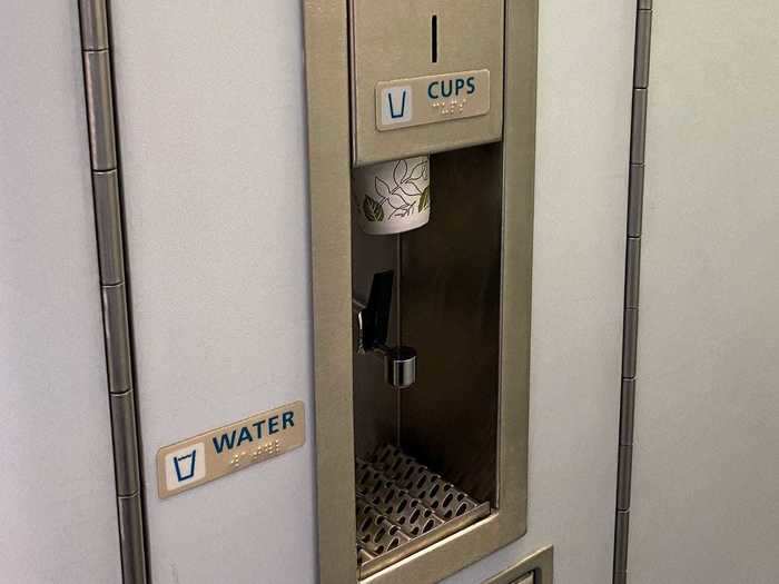 Acela has these personal water cup dispensers, which was a nice touch as I was very thirsty after stepping onboard.