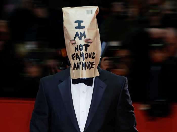 LaBeouf wore a paper bag to the premiere of his 2014 film "Nymphomaniac, Volume I"