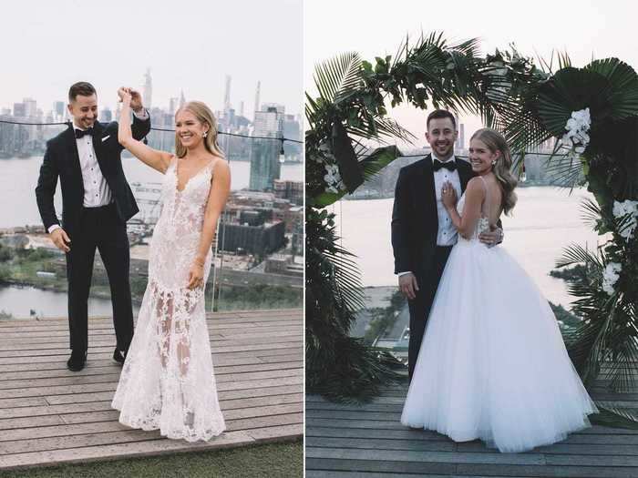 2020 brides showed that transparent gowns can look classic.