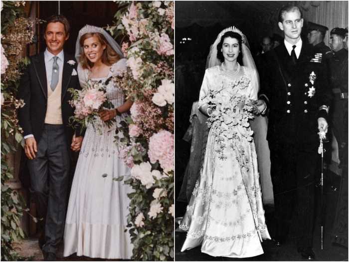 Other brides embraced heirloom dresses.