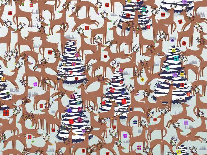 There are many reindeer in this puzzle, but only one of them has a red nose. Can you spot Rudolph?