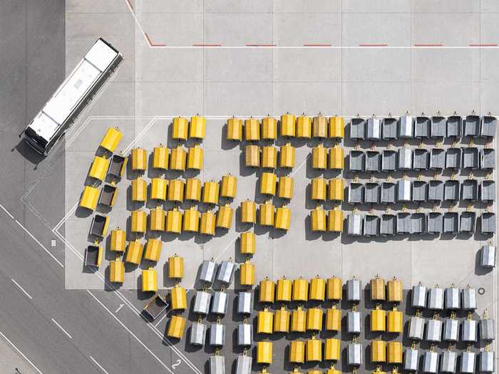 He took pictures at six of the largest airports in Germany.