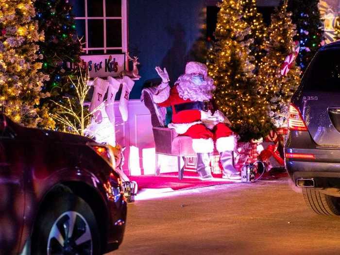 Lumen Field in Seattle, Washington, hosted a drive-thru Christmas event.