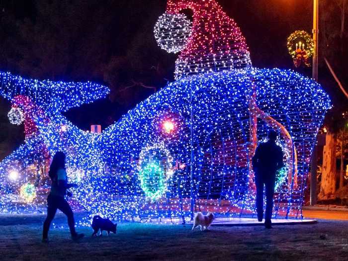 Dana Point Harbor in California hosts its 46th Holiday Harbor Lights display this year.