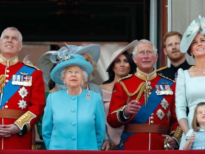 The duchess and the Queen coordinated again in similar shades of blue at the 2018 Trooping the Colour ceremony.