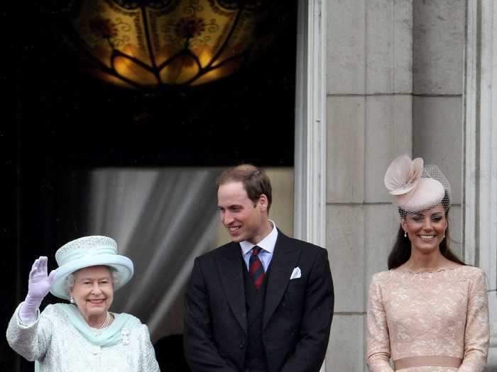 The Queen and Kate Middleton both tend to gravitate toward garments with delicate details. In 2012, they both wore patterned outfits for an appearance on the balcony at Buckingham Palace.