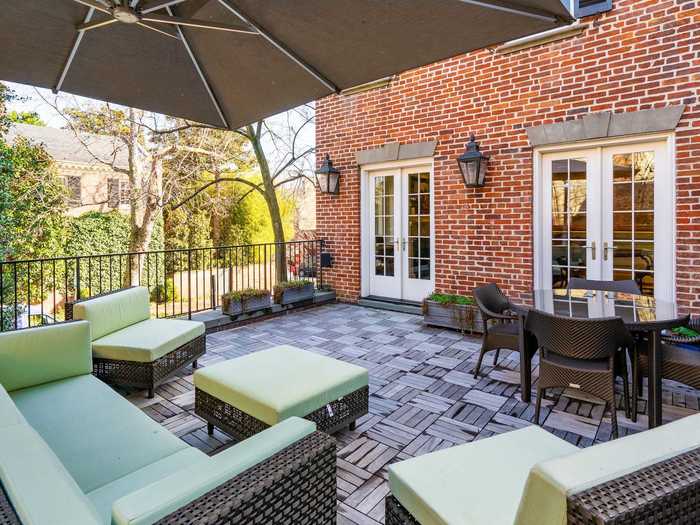 The terrace has plenty of space for entertaining and al fresco dining.