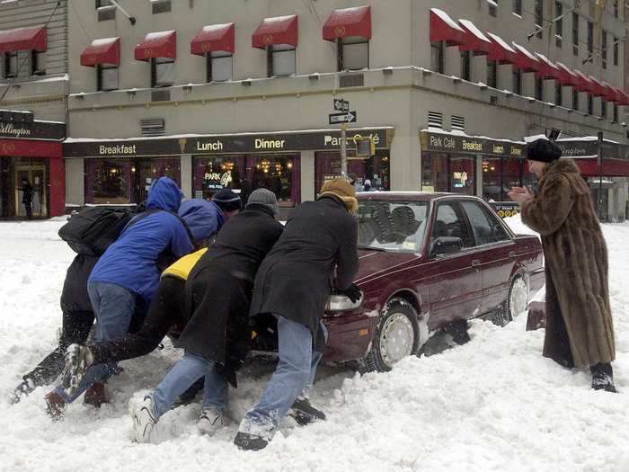 The Great Blizzard of 2003 brought East Coast cities to a standstill.