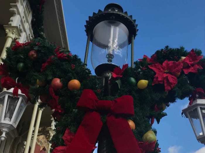 Magic Kingdom is filled with hundreds of garlands.