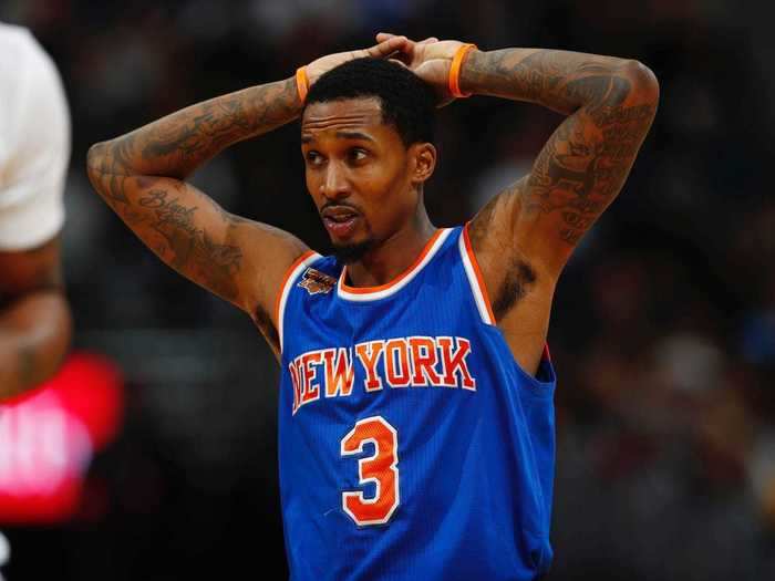 Brandon Jennings appeared in 58 games for the Knicks, starting 11 of them, in 2016-17. He was waived mid-season.