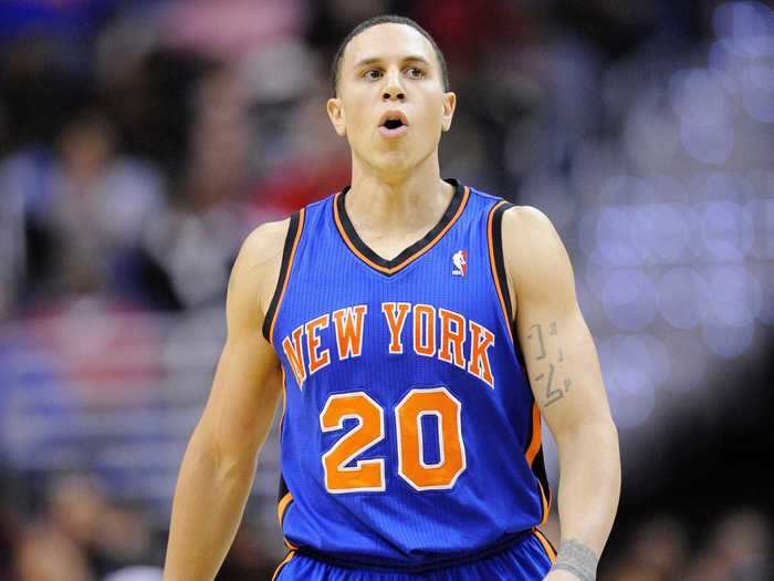 33-year-old Mike Bibby started four games for the Knicks in 2011-12, his last season in the NBA.