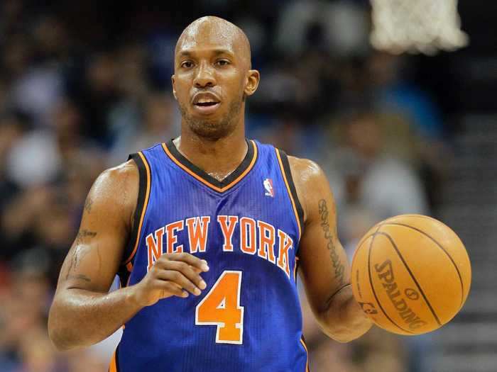 Chauncey Billups came to the Knicks in the Carmelo Anthony trade in 2011. He started in 21 games for the Knicks and was bought out the following offseason.