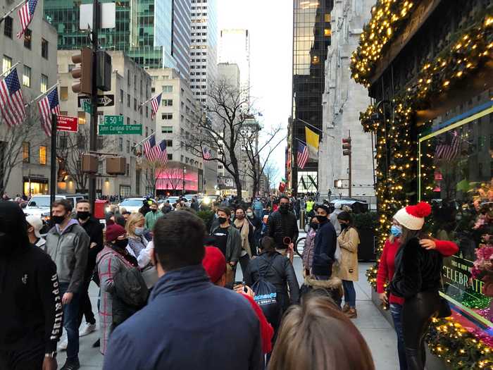 I left Bryant Park and started walking up Fifth Avenue, which had fewer people but was still surprisingly crowded.