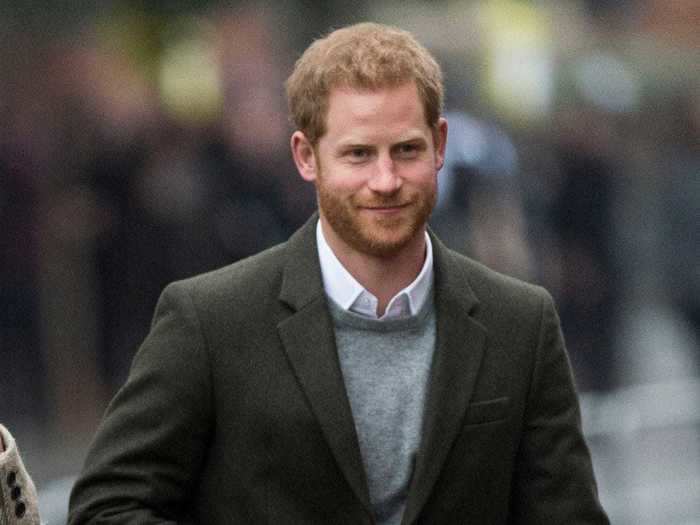 Prince Harry has perfected a smart-casual winter wardrobe, as shown by this look at a radio station in London in January 2018.