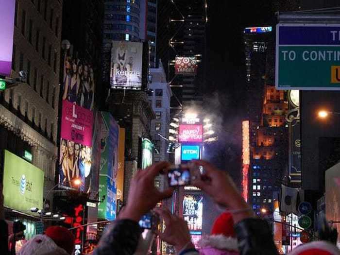 In addition to the billion who watch it on TV, about a million people gather around One Times Square to watch this crystal ball drop, per USA Today.