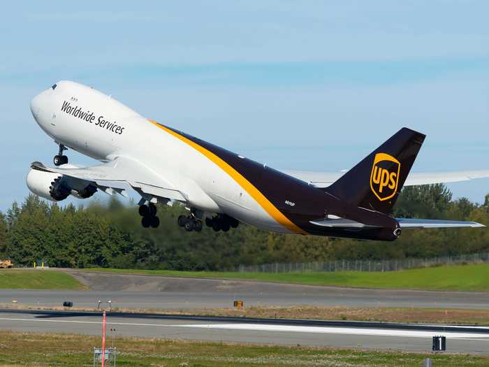 UPS Airlines alone has a fleet of over 275 aircraft, with the largest being the Boeing 747-8F.