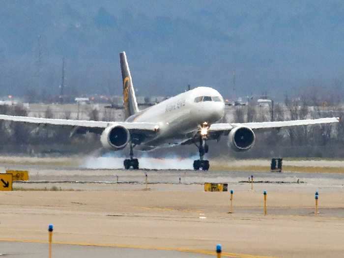 After a quick 56-minute flight south, the jet arrived in Louisville after an uneventful flight. The FAA has said it will give priority to vaccine flights moving forward to ensure no issues.