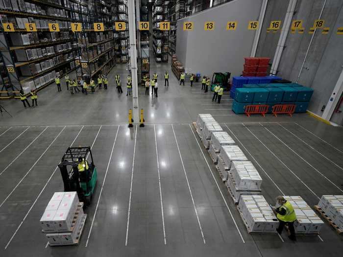 Workers spent the weekend preparing for the first shipments, which departed on Sunday.