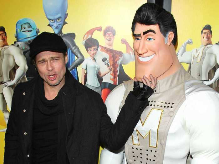 Pitt did voice work in the animated comedy "Megamind" (2010).