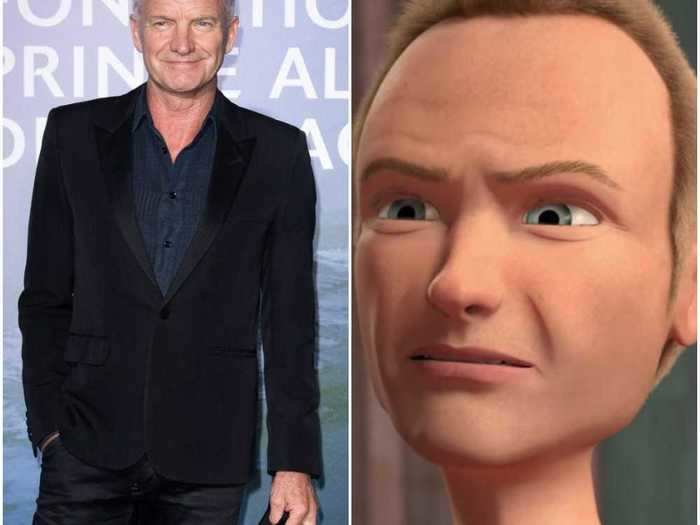 Police frontman Sting had a hilarious cameo in "Bee Movie" that saw him argue with a bee in court.