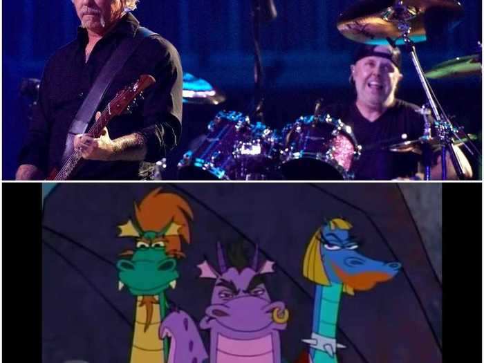 James Hetfield and Lars Ulrich of Metallica cameoed in an episode of the animated series "Dave the Barbarian."