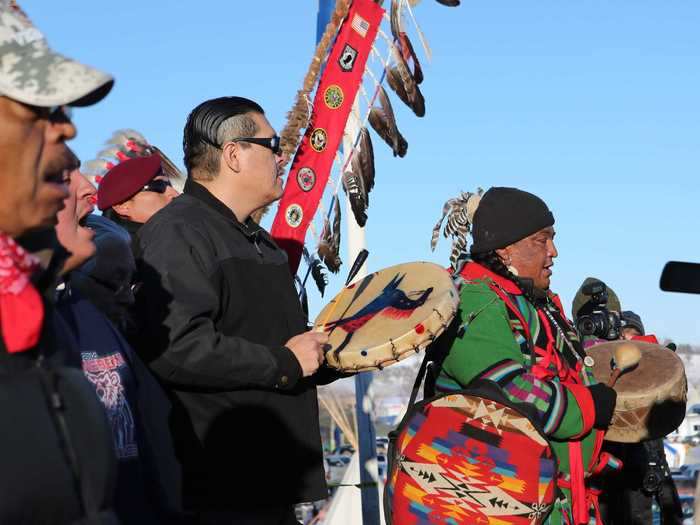 An elder of the Standing Rock Sioux Tribe died on Monday.