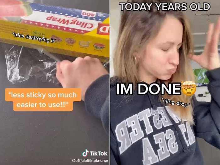 @Officialtiktoknurse showed us what happens when you store plastic wrap in the freezer.