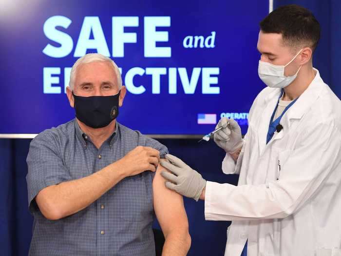 Vice President Mike Pence and Second Lady Karen Pence were vaccinated in Washington, DC, on Friday morning in an event that was live-streamed by the White House and broadcast by major news networks.