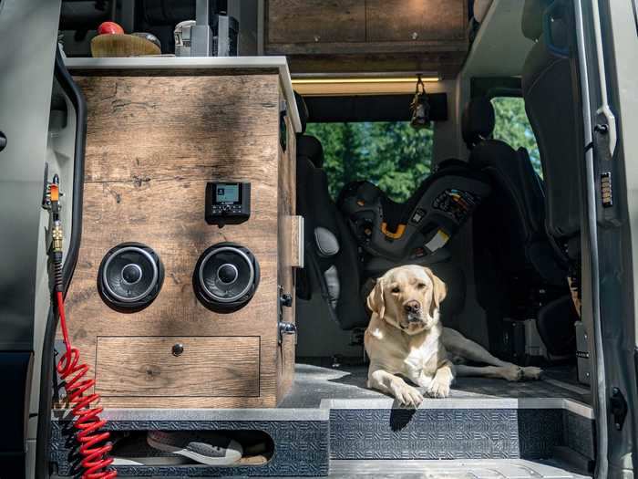 … a sink, and a drawer that holds a separate propane stovetop for outdoor cooking,