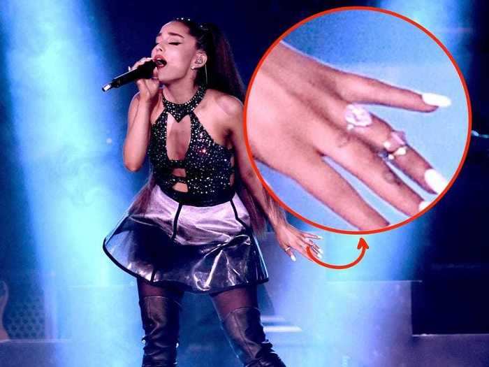 June 3: Grande publicly debuted her engagement ring.