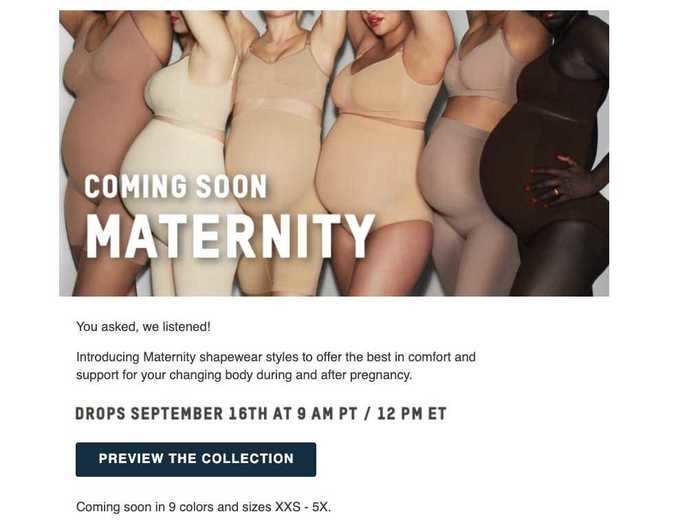 In September, Kim Kardashian West announced that her shapewear brand, SKIMS, was releasing a line of maternity products.