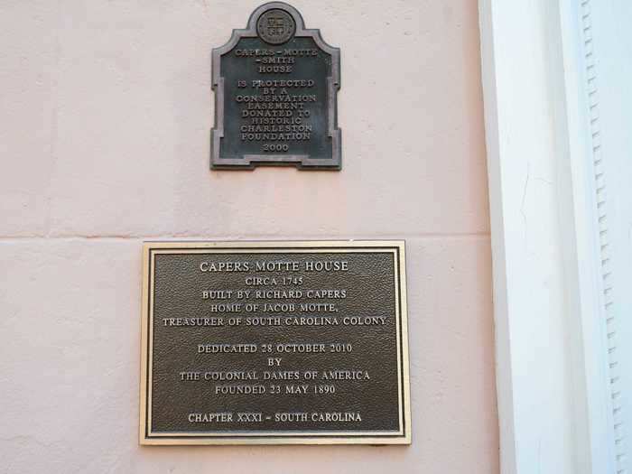 At one time, the mansion is said to have housed Colonel Jacob Motte, who was treasurer of the South Carolina colony for close to three decades.