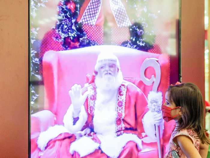 Also in Brazil, a version of Santa interacted with kids virtually.