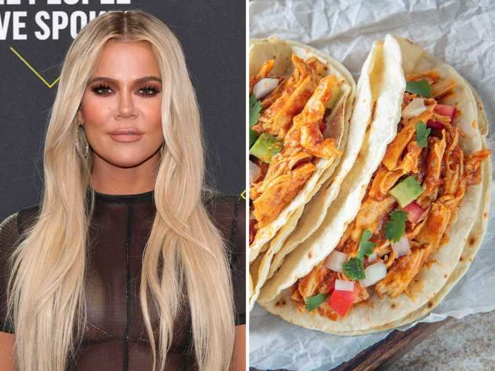 Her Taco Bell order includes two shredded chicken tacos from the chain