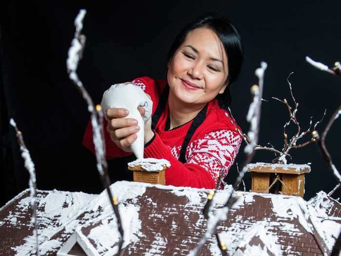 The food art is on display for pediatric patients and their families to create holiday memories together.